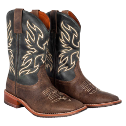 Bottes de travail cuir noir