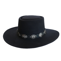 Chapeau feutre noir Juan