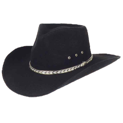 Chapeau feutre noir Kansas