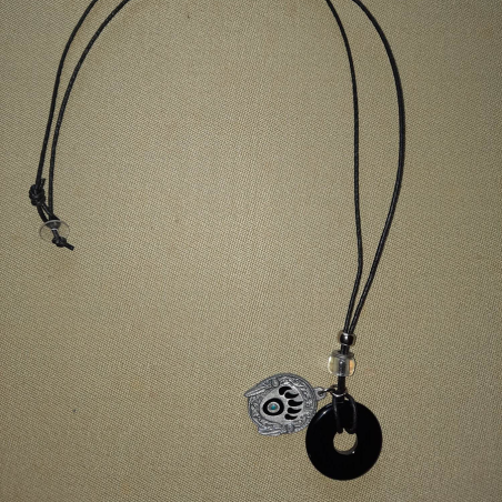 Collier plume et onyx SIS OP24