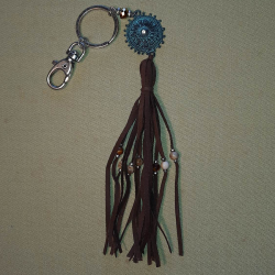Porte-clés bijou daim