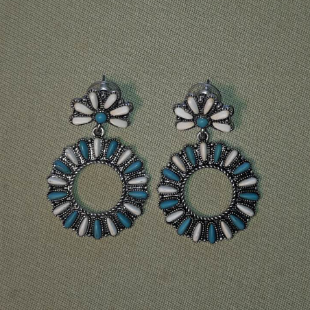 Boucles d'oreilles turquoises