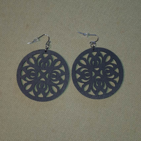 Boucles d'oreilles bois