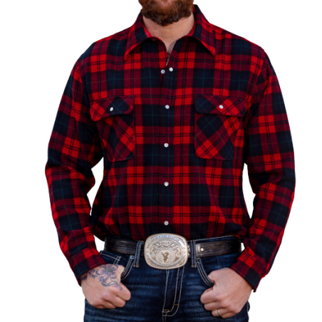 Chemise laine Plaid Red