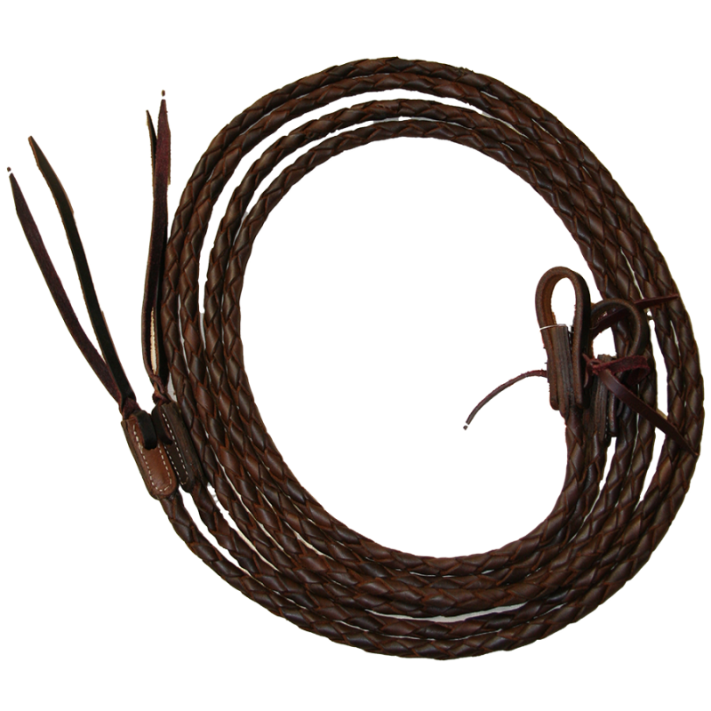 Rênes cuir tressé