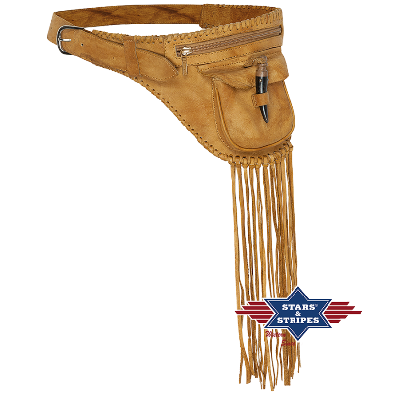Ceinture sacoche à franges