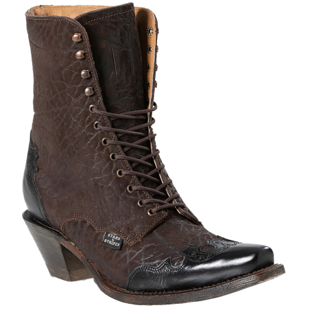 Bottines cuir marron