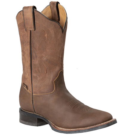 Bottes de travail cuir marron