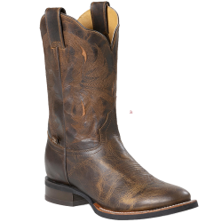 Bottes de travail cuir marron