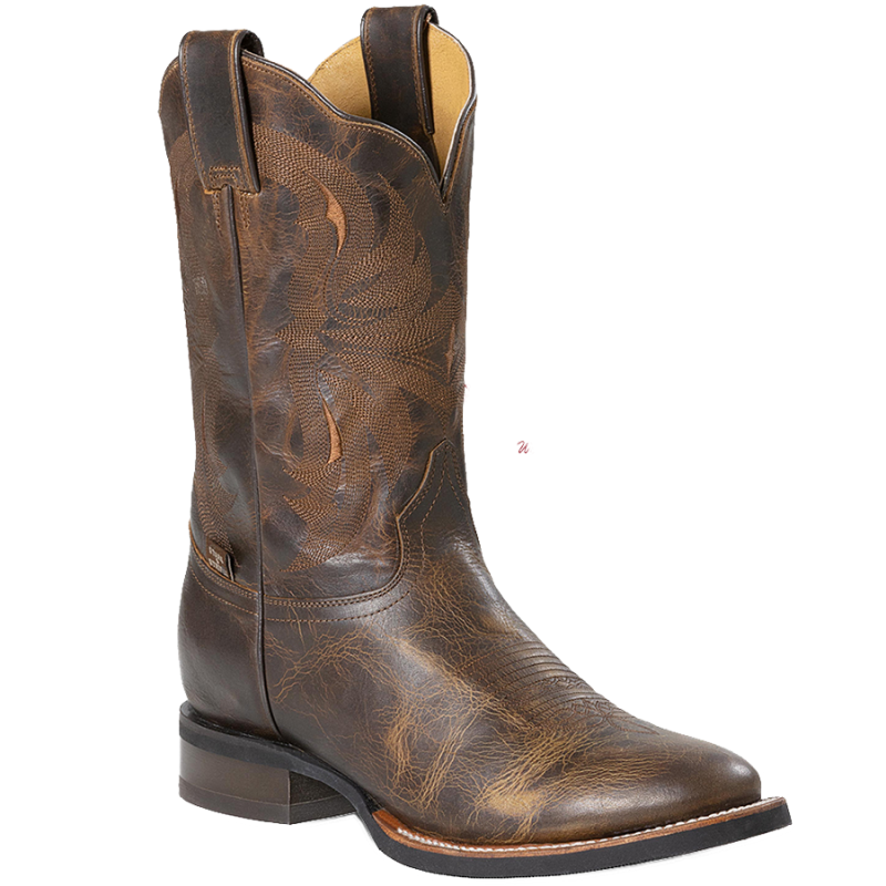 Bottes de travail cuir marron