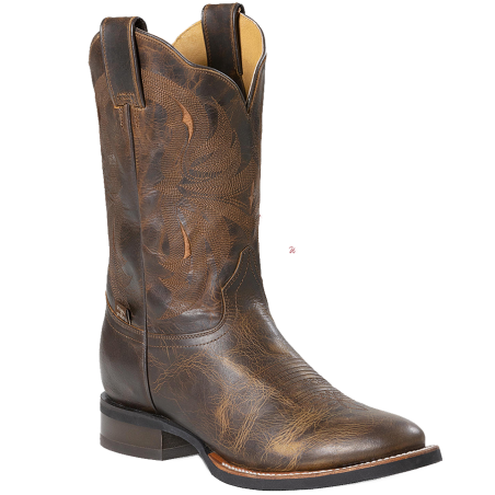 Bottes de travail cuir marron