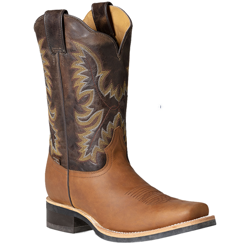 Bottes de travail cuir marron