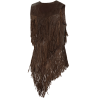 Gilet daim à franges Dana Brown