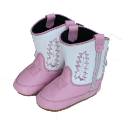 Chaussons bébé western cuir