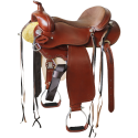 Sac De Selle Western En Cuir - Pour Cheval - Trail - Artisanat Inde