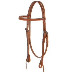 Bridon western cuir gras