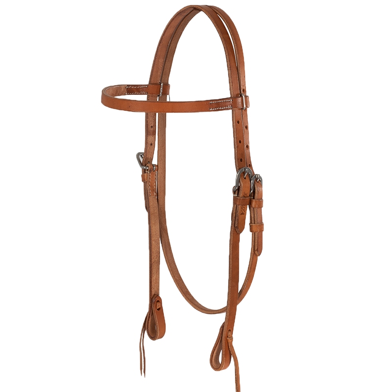 Bridon western cuir gras