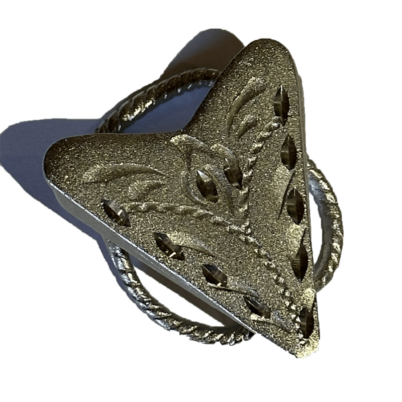 Concho Western Hansen Sierra Flower – Argent Nickel, Vis à L'arrière, 1 1/2 Pouce