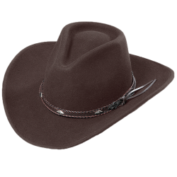 Chapeau feutre marron Dallas Brown