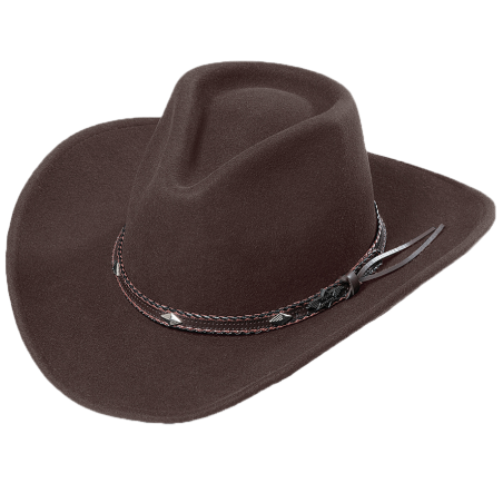 Chapeau feutre marron Dallas Brown