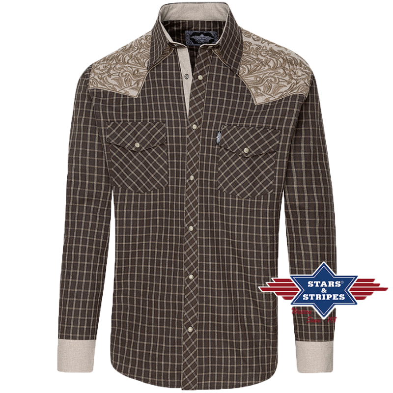 Chemise western Roger Beige
