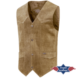Gilet daim Alabama Beige