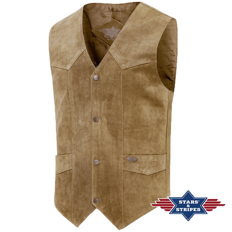 Gilet daim Alabama Beige