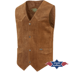 Gilet daim Alabama Brown