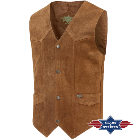 Gilet daim Alabama Brown