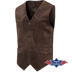 Gilet daim Alabama Choco