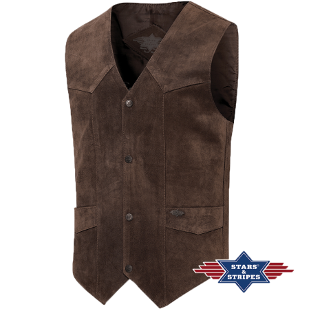 Gilet daim Alabama Choco