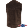 Gilet daim Alabama Choco