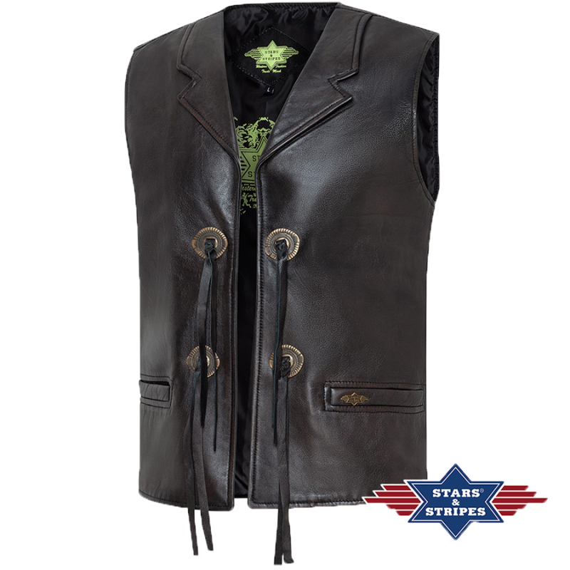 Gilet cuir Bonanza