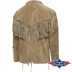 Gilet En Cuir à Franges Vintage HARMA - Occasion En Très Bon état - Taille Junior Inconnue