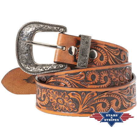 Ceinture cuir marron Jungle