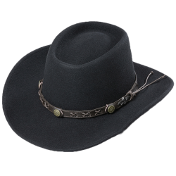 Chapeau feutre noir Gambler