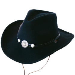 Chapeau feutre noir Idaho Black