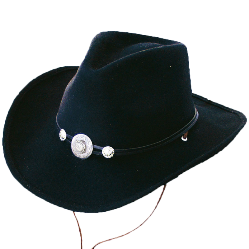 Chapeau feutre noir Idaho Black