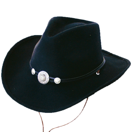 Chapeau feutre noir Idaho Black