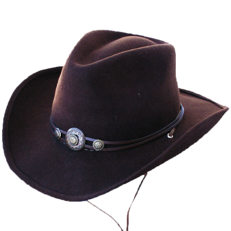 Chapeau feutre marron Idaho Brown