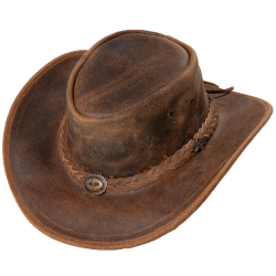 Chapeau cuir Crazy Horse