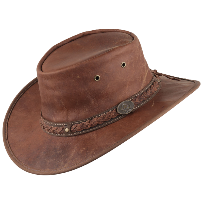 Chapeau cuir cognac Kangaroo