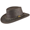 Chapeau cuir marron Bushman
