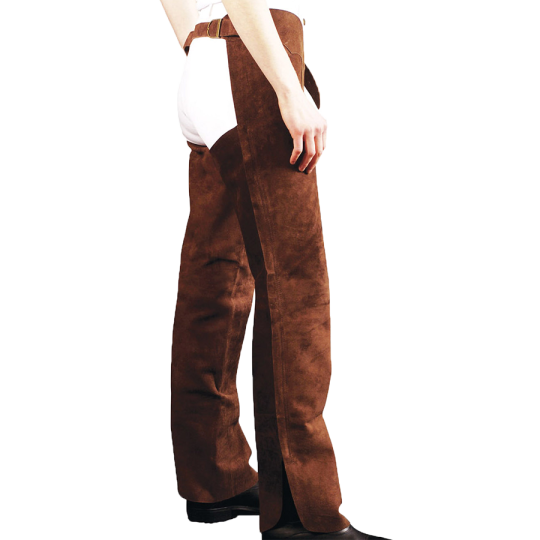 Grands Chaps Western CIMARRON - Franges Daim Marron - Occasion Bon état - Adulte