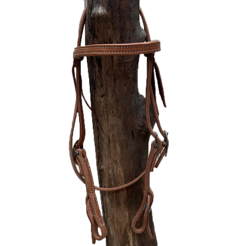 Bridon western cuir huilé