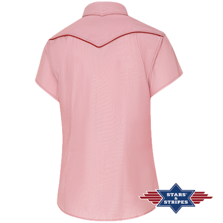 Chemise western rose