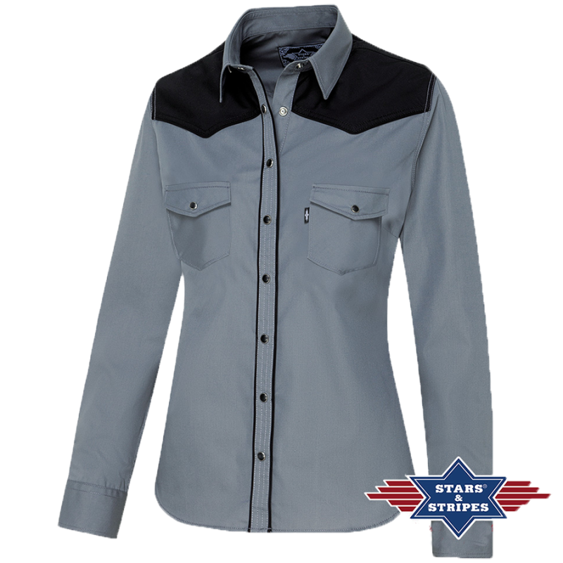 Chemise western grise