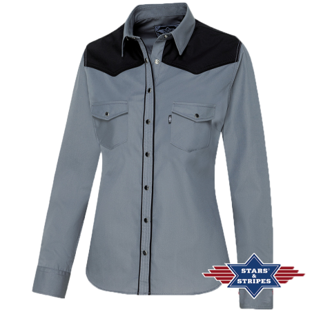 Chemise western grise