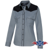 Chemise western grise