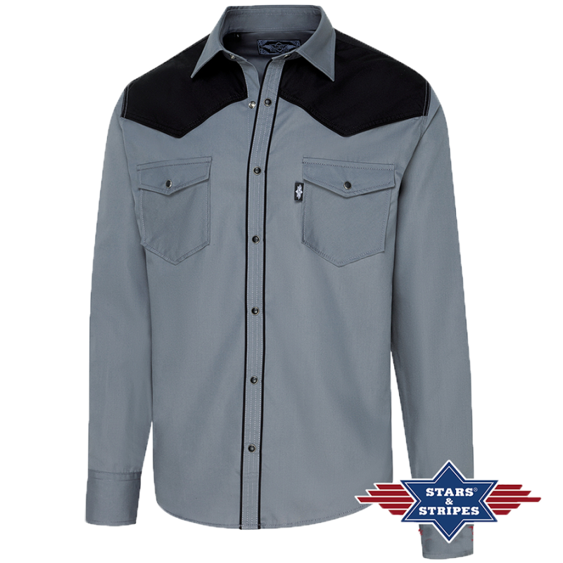 Chemise western grise